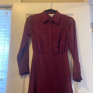 NWOT whistles burgundy midi dress - UK 4